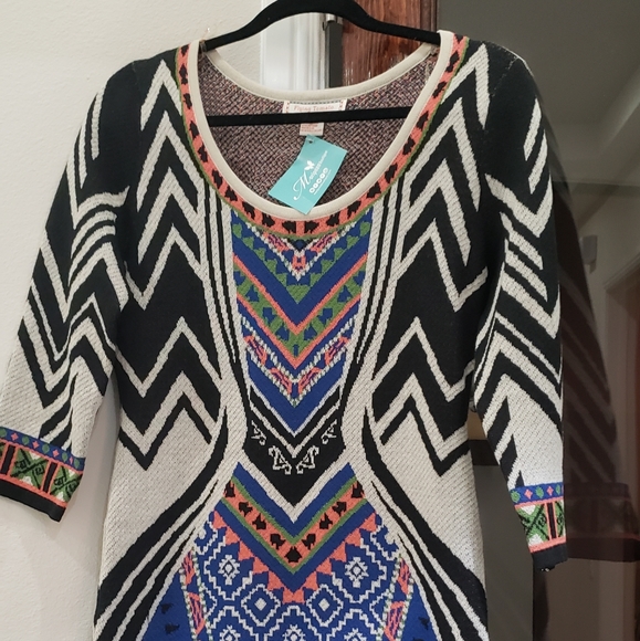 Sweater dress, Med,  3/4 sleeves, above knee. - Picture 2 of 5